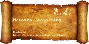 Motoska Leopoldina névjegykártya